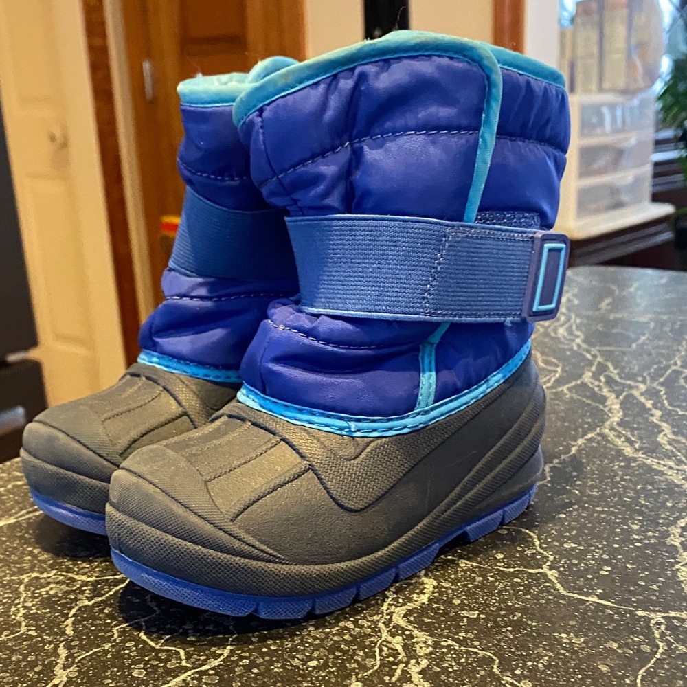 Cat & Jack Blue and Gray Kids Rain & Snow Boots